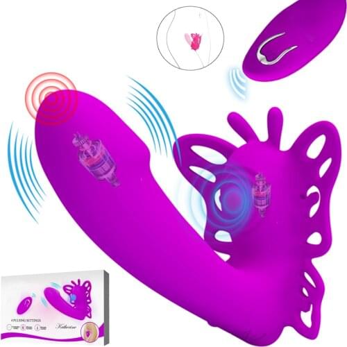 Wear Dildo Butterfly Vibrator Sex Toys for Couple Orgasm Masturbator Wireless Remote Control Dildo Vibrators for Women Panties