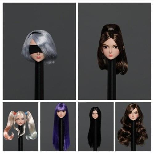 Iminitoys 1/6 M002 Anime Beauty Pale Girl Head Sculpt Fit 12" Female TBL Figure Body In Stock