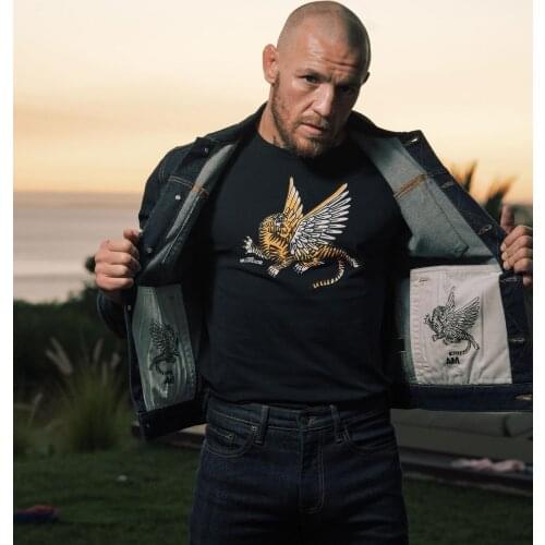 Conner McGregor Flying Tiger Sport Short Sleeve MMA fighting t-shirt mens fitness fighting boxing breathable and comfortable