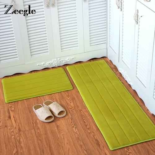 Bath Mat Bathroom Carpet Water Absorption Rug Soft Memory Foam Bathroom Mat Kitchen Door Floor Mat Toilet Carpet