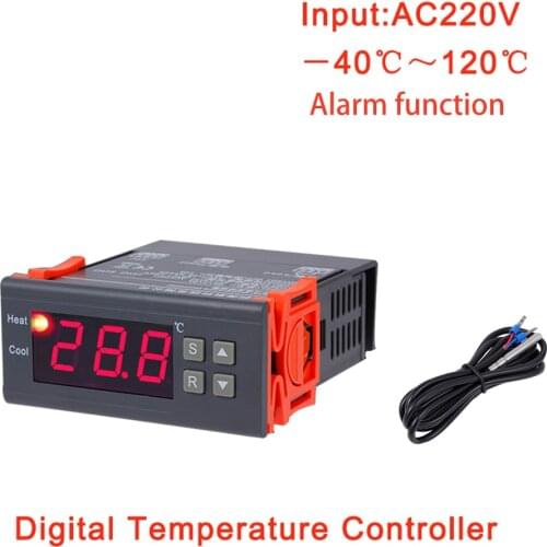 MH1210B AC220V Digital Thermostat Electronic Temperature Control Table Refrigeration Heating Controller Thermal Regulator