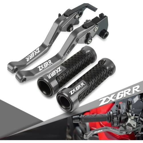 Motorcycle Accessories CNC Aluminum New Brake Clutch Levers Handlebar knobs Handle Hand Grip For KAWASAKI ZX6RR ZX636R 2005-2006