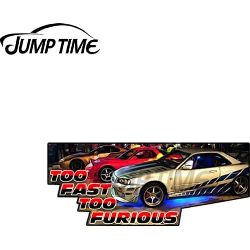 JumpTime 13 x 3.2cm For Too Fast Too Furious JDM Decal Scratch-Proof Motorcycle Car Stickers Refrigerator Car Assessoires