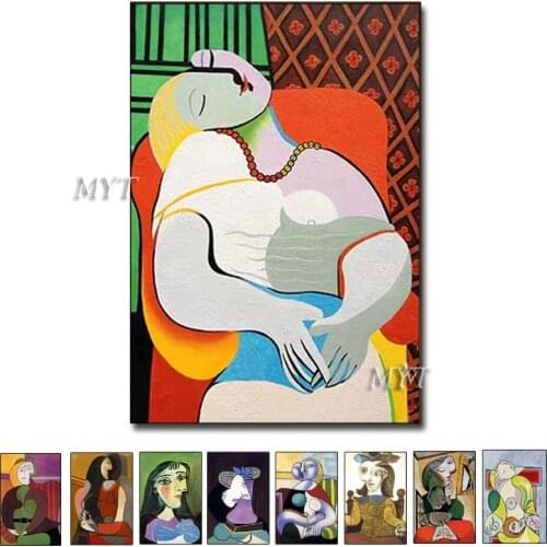 New Abstract Figure Art Handmade Picasso Paintings Reproduction Modern Oil Painting Canvas Wall Art Home Decor Wall Pictures Art