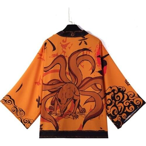 New Anime Kurama Kimono Cosplay Costumes Ninja Cloak Haori Cardigan Teens Jacket Coat Top