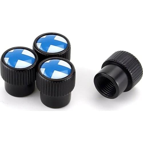 New Style Round Cap Car Wheel Tires Valves Tyre Stem Air Caps Airtight For Hyundai Solaris I30 IX35 Tucson Accent Finland Emblem