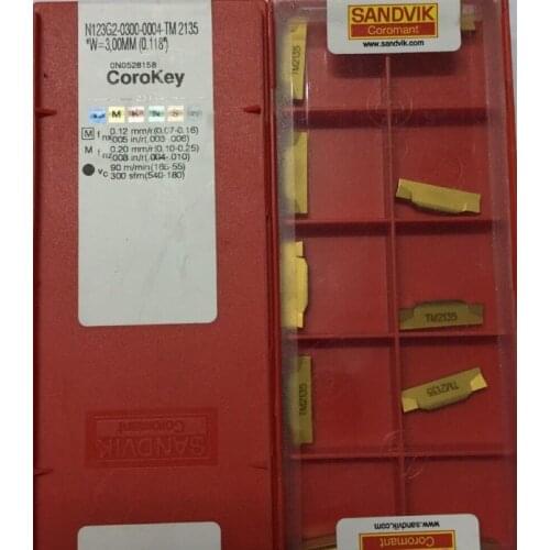 ORIGINAL 10PCS CARBIDE INSERT N123G2-0300-0004-TM 2135