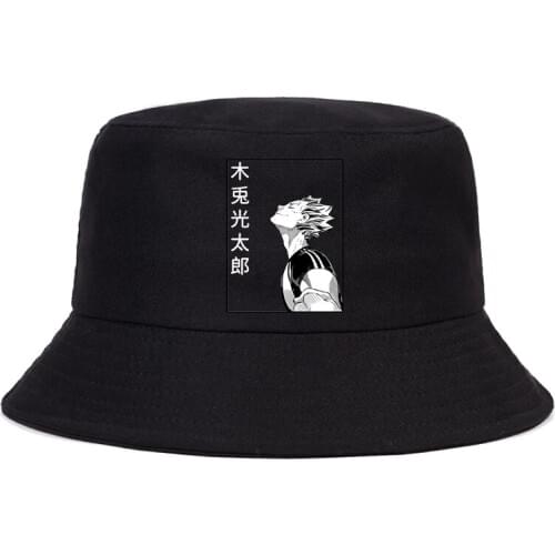Oya Oya Oya Haikyuu hat Unisex Kuroo Anime Bokuto Manga Shoyo Volleyball Creative bucket hat Fashion fisherman hats
