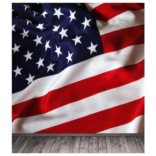 Patriotic vinyl backdrops for photography 4th of july newest amercian flags with white floor newborn photogaphic background