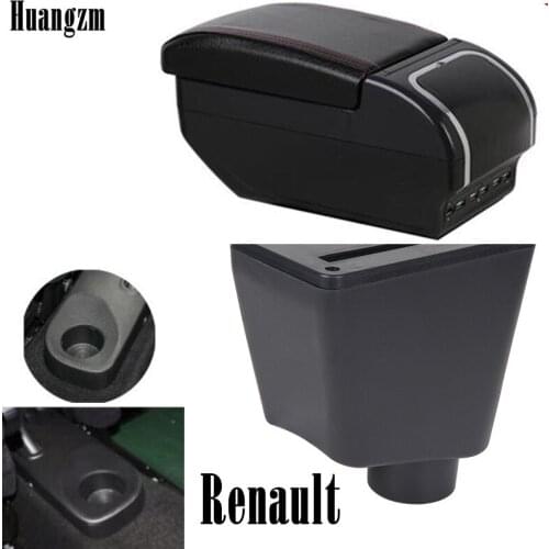 For Renault Clio Armrest Box Clio Mk4 Universal Car Central Armrest Storage Box cup holder ashtray modification accessories