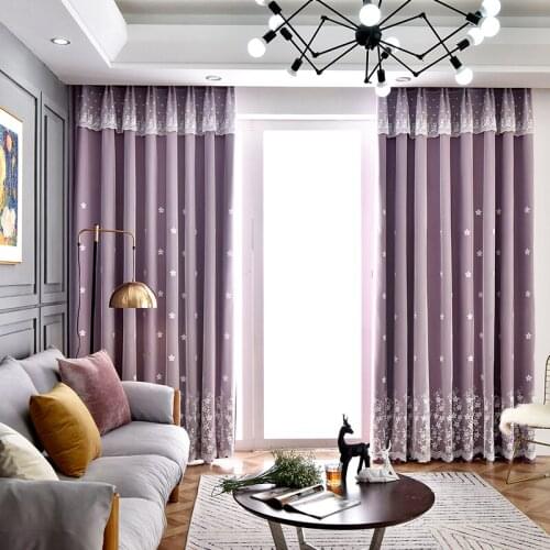 Luxury 2 Layers Blackout Curtain Cloth Curtain+embroidered Tulle Curtain for Living Room Bedroom Window Curtain Drapes 1 Panel