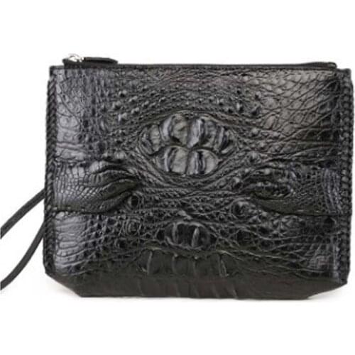 LINSHE crocodile Hand bag men new crocodile leather envelope bag business leisure Mens bags Hand bag clutch bag