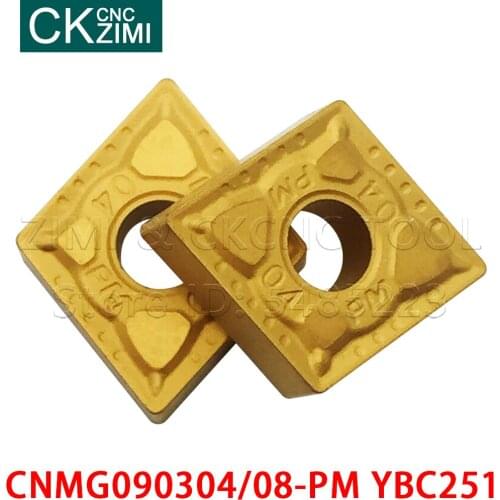 CNMG090304-PM CNMG090308-PM YBC251 Blades Carbide Inserts Durable Cutter For Lathe Turning Tools CNMG 090304 08 CNC Milling Tool