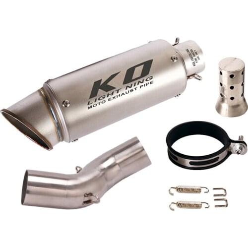 Slip on 51mm Exhaust System Muffler Escape Tip Middle Connect Link Tube Exhaust System for Kawasaki Z900 2020 2021