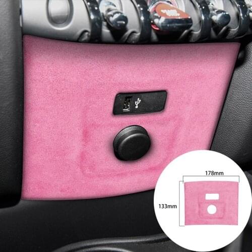 For BMW F60 2018-2020 Alcantara Suede Wrap Car Cigarette Lighter Panel Trim Stickers Cover Mouldings Accessories Car-styling