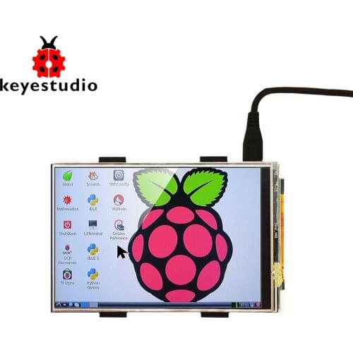 Keyestudio TFT LCD Display 3.5 Inch 480x320 16-bit TFT Touch Screen LCD Shield for Raspberry Pi 4B Module