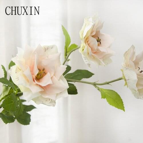 3 Branch Silk Lotus Artificial Flower Cafe Window Hotel Wedding Banquet Decorations Christmas Valentines Gift Fake Flower
