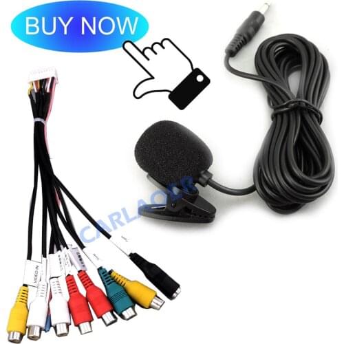 Car Audio Microphone 3.5mm Clip Jack Plug Mic Stereo Mini Wired External Microphone For Auto DVD Radio 3m Long Professionals