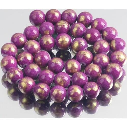 Purple Lapis Lazuli Jades Stone Beads Round Loose Spacer Beads For Jewelry Making DIY Bracelet Accessories 4/6/8/10/12mm 15