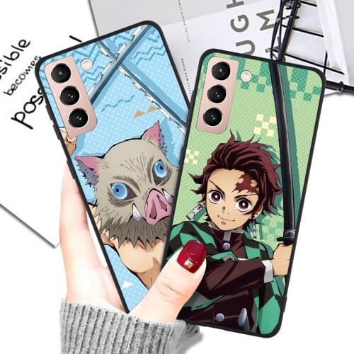 Japan Anime Kimetsu No Yaiba Demon Slayer Kamado Tanjirou Case For Galaxy A50 A51 A71 A70 A40 A30 A21S S10 S20 S21 Plus Coque