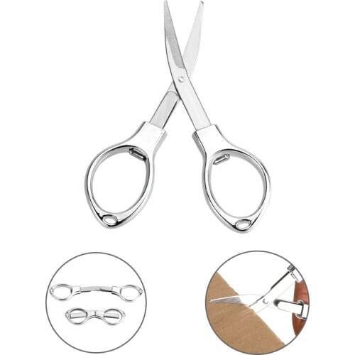 DIYWORK Stainless Steel Keychain Camping Tool Fishing Scissor Cutter Folding Scissors Mini