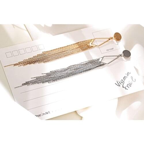 Long Fashion tassel earrings for female temperament earrings personality earrings