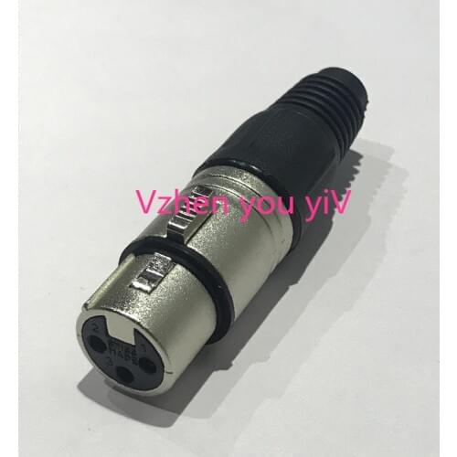 FOR NEUTRiK connector NC3MX &NC3FX Male et femelle Un ensemble 3 core cable connector with nickel plated shell and silver plated
