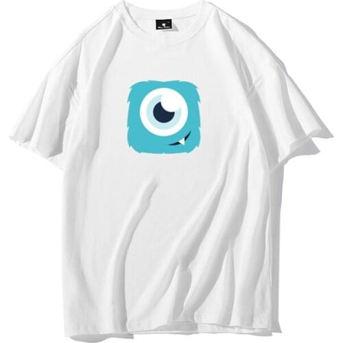 Monster Pattern Harajuku T-shirt Female Korean Version Funny O-neck Street Casual T-shirt Top