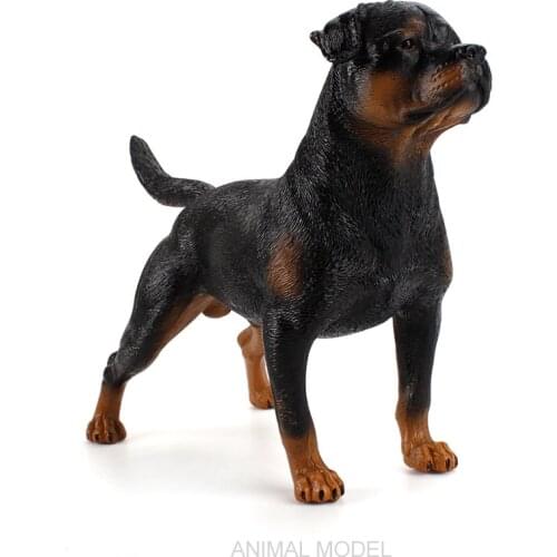 Simulation Static Rottweiler Pet Dog Model Decoration Childrens Famous Dog Guard Dog Hand-made Decoration Toy