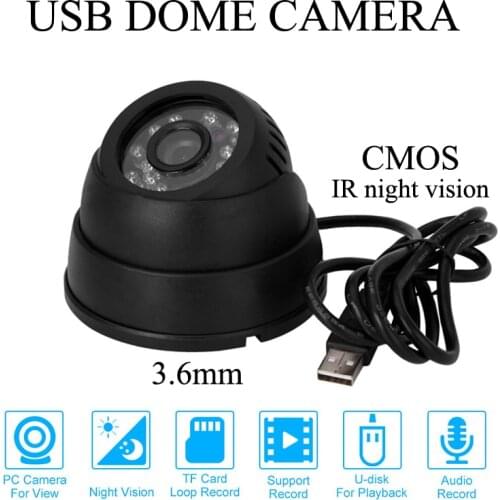 Home Security DVR Dome BNC Camera 1G-32G TF Card Slot Support Loop Recording PC/TV Live View Night Vision