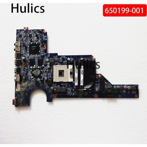 Hulics Original 650199-001 DA0R13MB6E0 for HP Pavilion G4 G6 G7 R13 laptop motherboard 636375-001 HM65 HD6470 main board