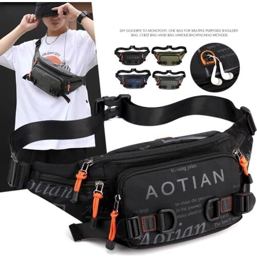 Men Waist Bag Camouflage Canvas Chest Purse Boy Leisure Fanny Pack Small Casual Satchels Male Waist Bags Outdoor Belt Purse