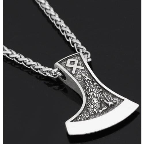 Viking Axe Mens Necklace Norse Mythology Medieval Vintage Necklace Pendant Jewelry