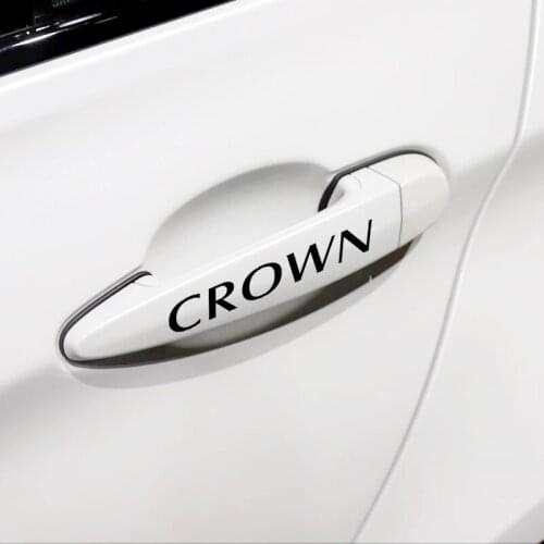 Car Door Handle Stickers Rear view mirror Decal for Toyota CROWN 2009 2011 2013-2019 Car styling Decoration Stickers