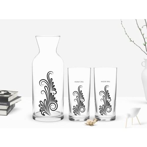 Personalized Colorful Printed Is Dual Arrack Cup and Carafe Gift Seti-120