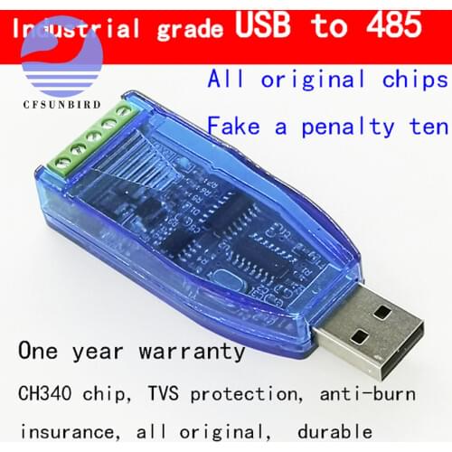 Industrial USB to RS485 Communication Module Bidirectional Half Duplex Serial Line Converter TVS Protection U485CH340G Converter