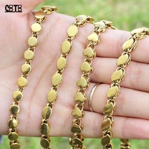 Simple and Stylish Golden Smooth Face Womens Necklace Muslim Islamic Jewelry Wedding Banquet Party Jewelry Various Size Options