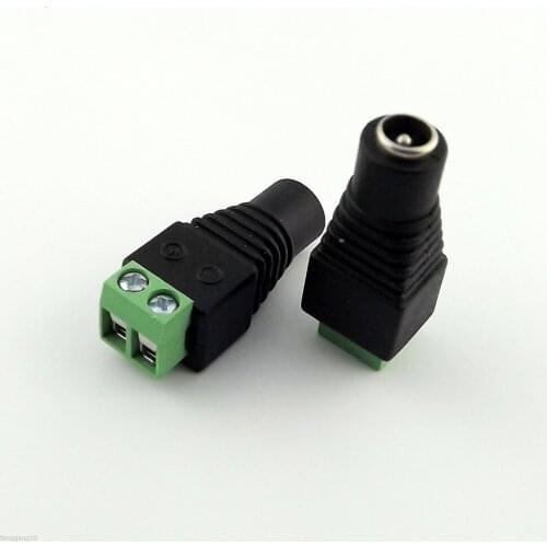 10pcs 5.5 x 2.5mm Female DC Power LED CCTV Video Balun Terminals Adapter Connector