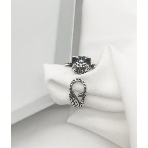 S925 Thai Silver Lady Ring Cute Kitten Retro Fashion Lucky Cat Ring Open Ring Global Free Shipping Sterling Silver Rings