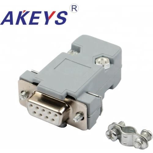 10 PCS VGA Interface DB9 Pin White Core Female Gray Plastic Shell Network Interface For Computers