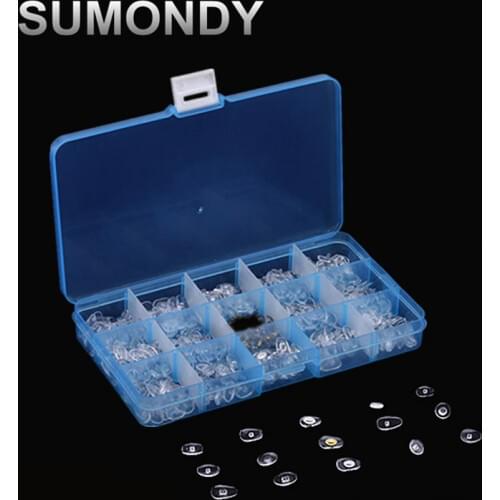 SUMONDY 15 Models 300 Pieces Silicone Nose Pads For Glasses Repair Accessories Tool For Eyewear Nose Bridg For Spectacles G110