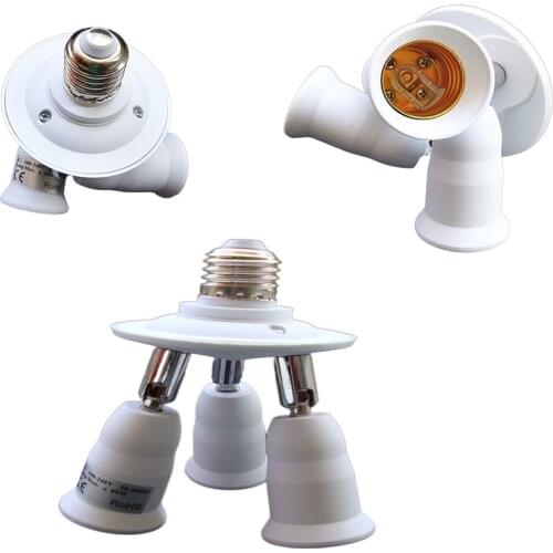 E27 Splitter 3 Heads Lamp Base Adjustable LED Light Bulb Holder Adapter Converter Socket High Quality Lamp Bulb Holder