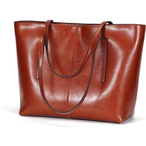 Tote bag genuine leather classic bolsa feminina de couro women large handbag shoulder bolsos mujer ladies designer bags handtas