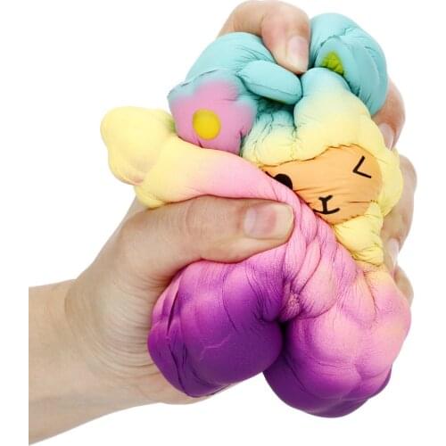 Jumbo Sheep Squishy Toys Cute Alpaca Galaxy Decompression Toys Super Slow Rising Scented Fun Occur Animal Toys Squeeze Gift