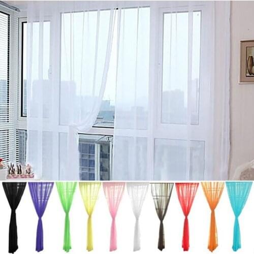 Tulle Window Curtains for Living Room Kitchen Modern Sheer Curtains for Bedroom Window Curtain Fabric Drapes Transparent 5z