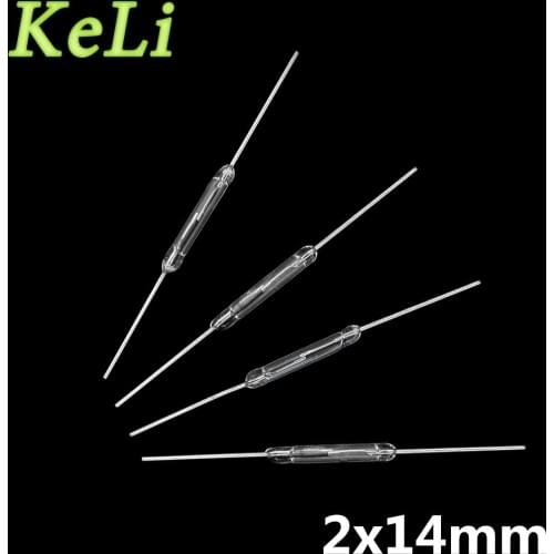 10PCS/LOT Reed switch 2x14mm white glass 100% NEW Original