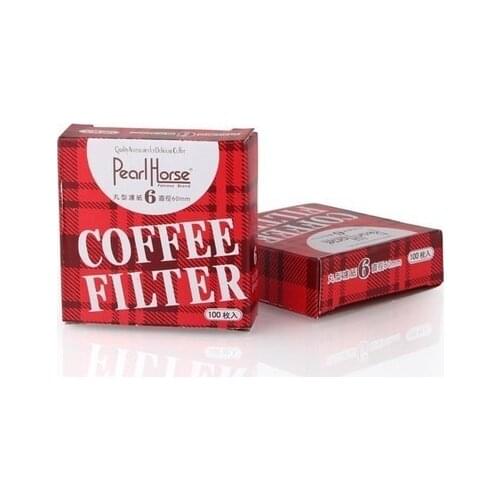 100 Pieces/pack) #6 Diameter 60mm Coffee Filter Paper For Moka Pot Great Accessories For Delicious Coffee Maker