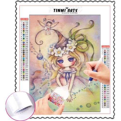 5D DIY Full Round Drill Diamond Painting Moon Girl Paintings Cartoon Mosaic Beadwork Mosaic Kit Rhinestone Drawing Art Craft