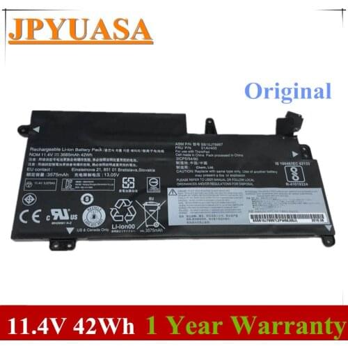 7XINbox 11.4V 3685mAh 42Wh Original 01AV400 01AV401 01AV435 01AV437 Laptop Battery For Lenovo ThinkPad 13 20GL 13.3" SB10J78997