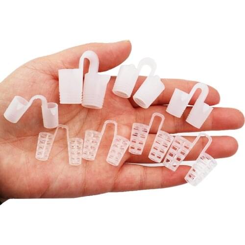 8Pcs/Box Anti Snoring Breathe Easy Sleep Nose Clip Snore Stopper Aid Nasal Dilators Device Congestion Aid No Strips Cones